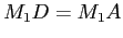 $M_1D=M_1A$